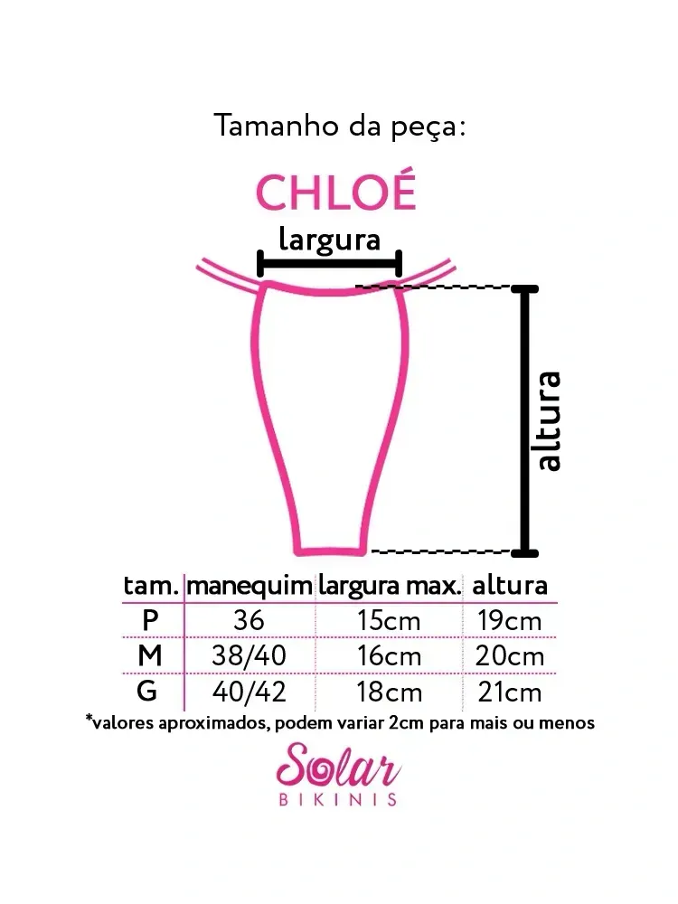 calcinha biquíni cortininha CHLOÉ onça
